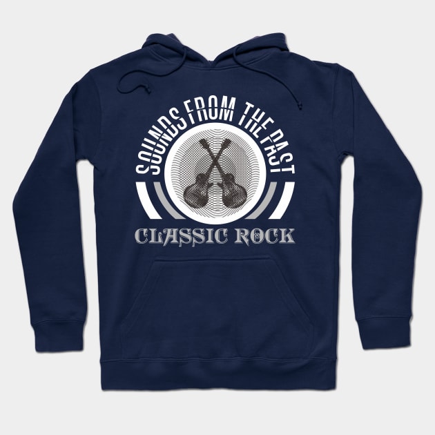 Rock music icon with two guitars crossed over each other. Hoodie by radeckari25